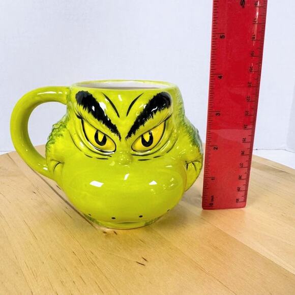 Dr. Suess The Grinch Coffee Mug Scuplted Head Ceramic 16oz Tea Cup 2018 - Picture 2 of 10